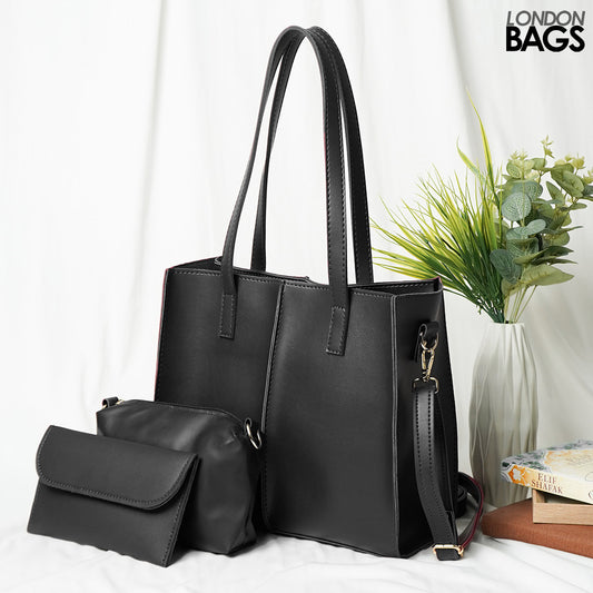 Work tote Bag set of 3 Black