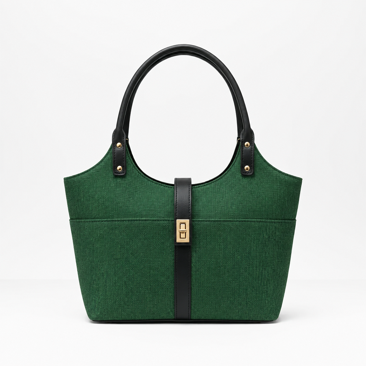 Mira Canvas Bag Green & black