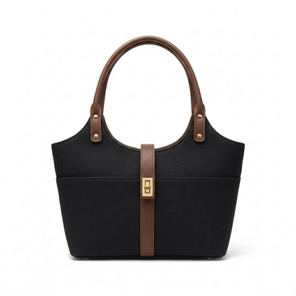 Mira Canvas Bag black & brown