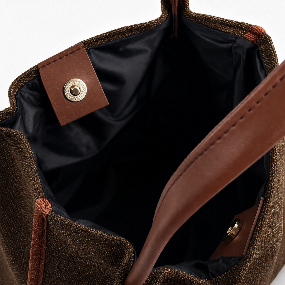Daily Tote Canvas  Bag - Premium Woven Fabric Brown